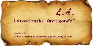 Latosinszky Antigoné névjegykártya